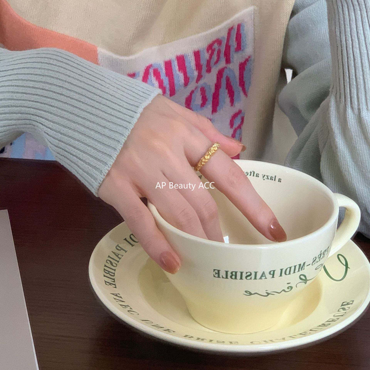 F관 - 925 실버 비정형 요철 포일 질감 오픈형 반지 [J1393] 25.12-3