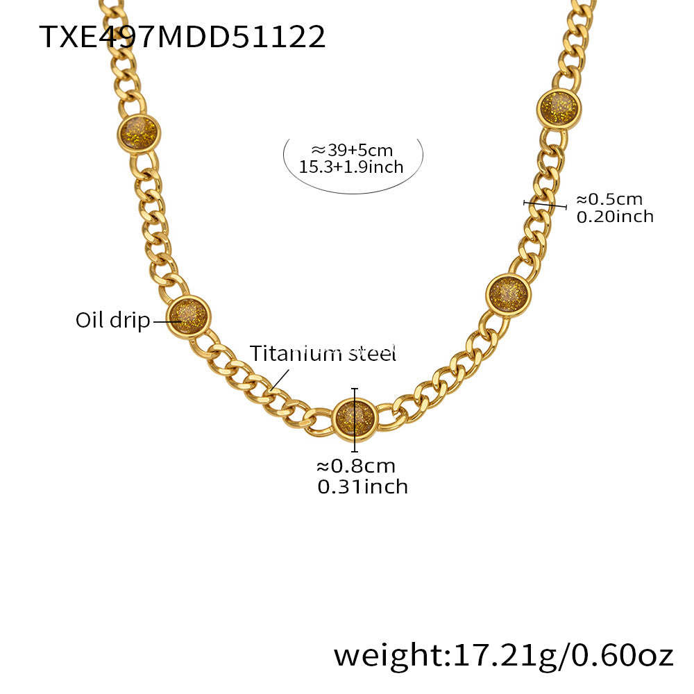 D관 - 스테인리스 스틸 진주 펜던트 18K 도금 목걸이 팔찌 [TXP496] 25.11-4