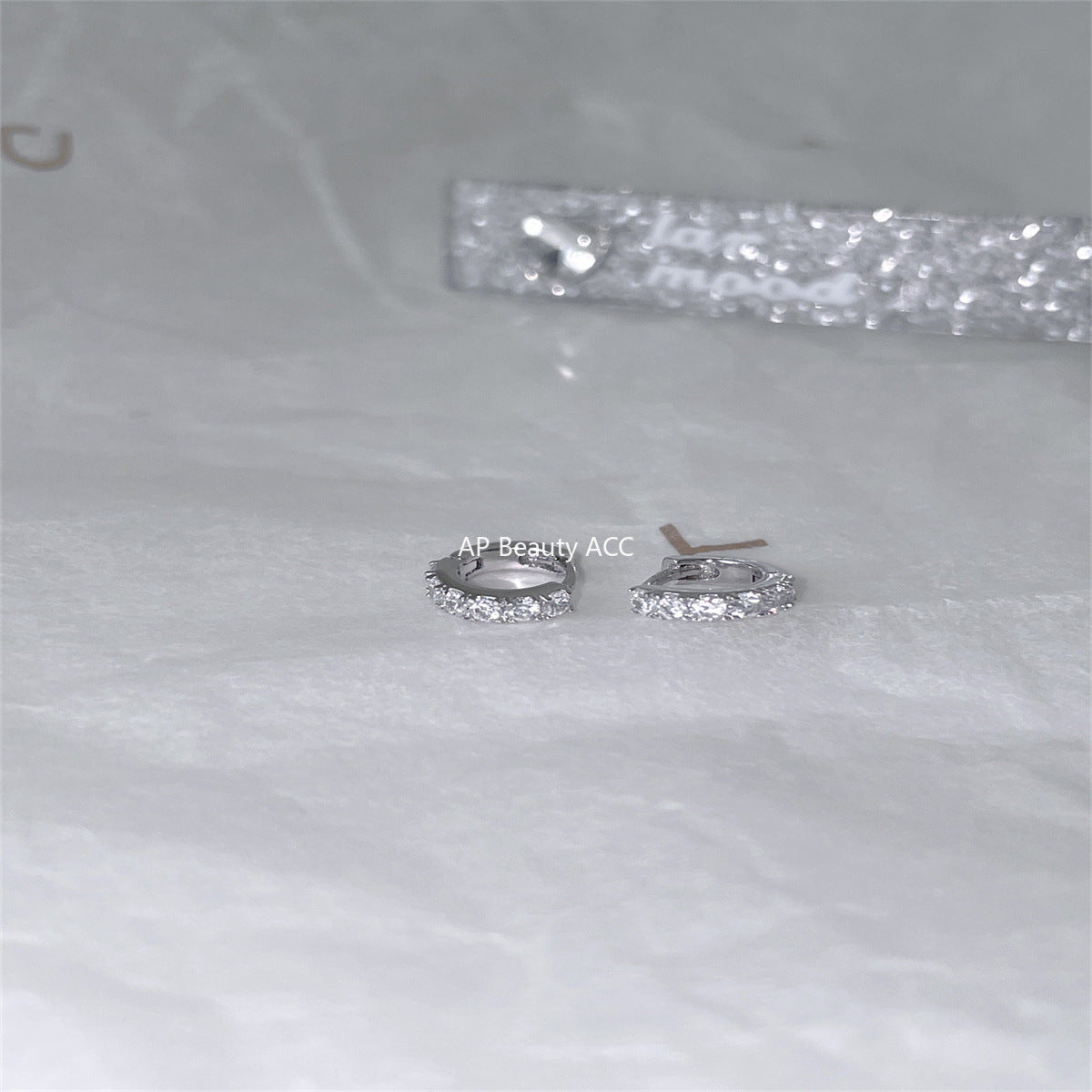 A관 - 925 실버 심플 미니 큐빅 링 귀걸이 [EH-4209] 25.10-3