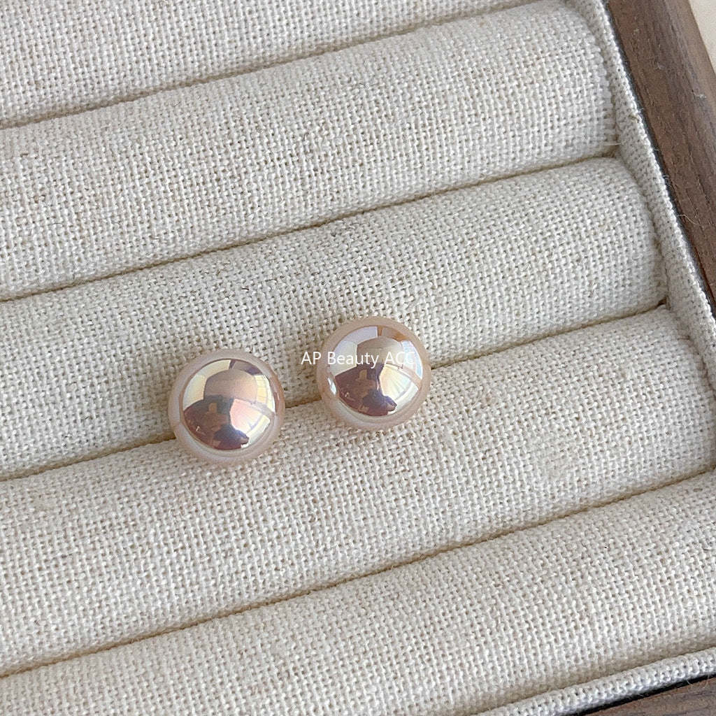 C관 - 핑크 펄 고품질 담수 진주 우아한 은침 귀걸이 [4557-4561] 24.07-2