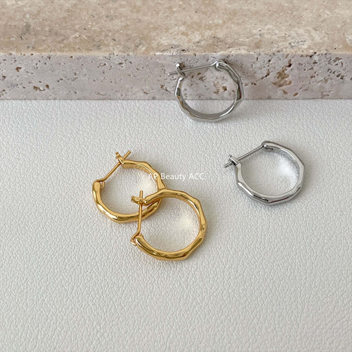 A관 - 925 은침 정형 심플 링 스터드 귀걸이 [EH-1754.SJ] 25.12-3