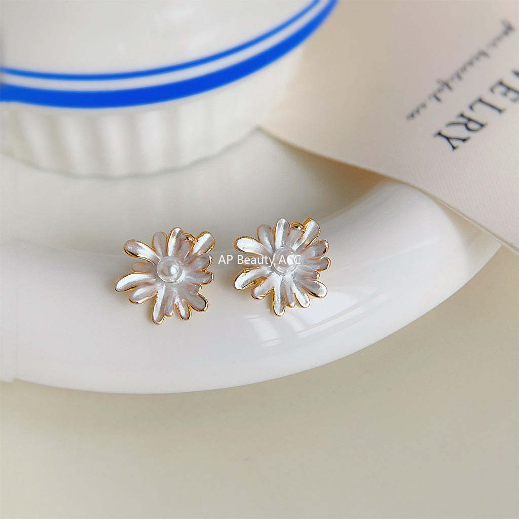 C관 - 여름 새 디자인 데이지 귀걸이 고급스러운 14K 도금 은침 귀걸이 [4060] 24.05-3