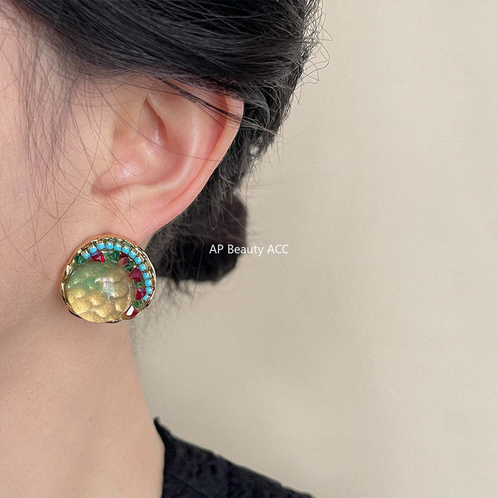 C관 - 보헤미안 스타일 화려한 여름 14K 도금 귀걸이 [4321] 24.06-3