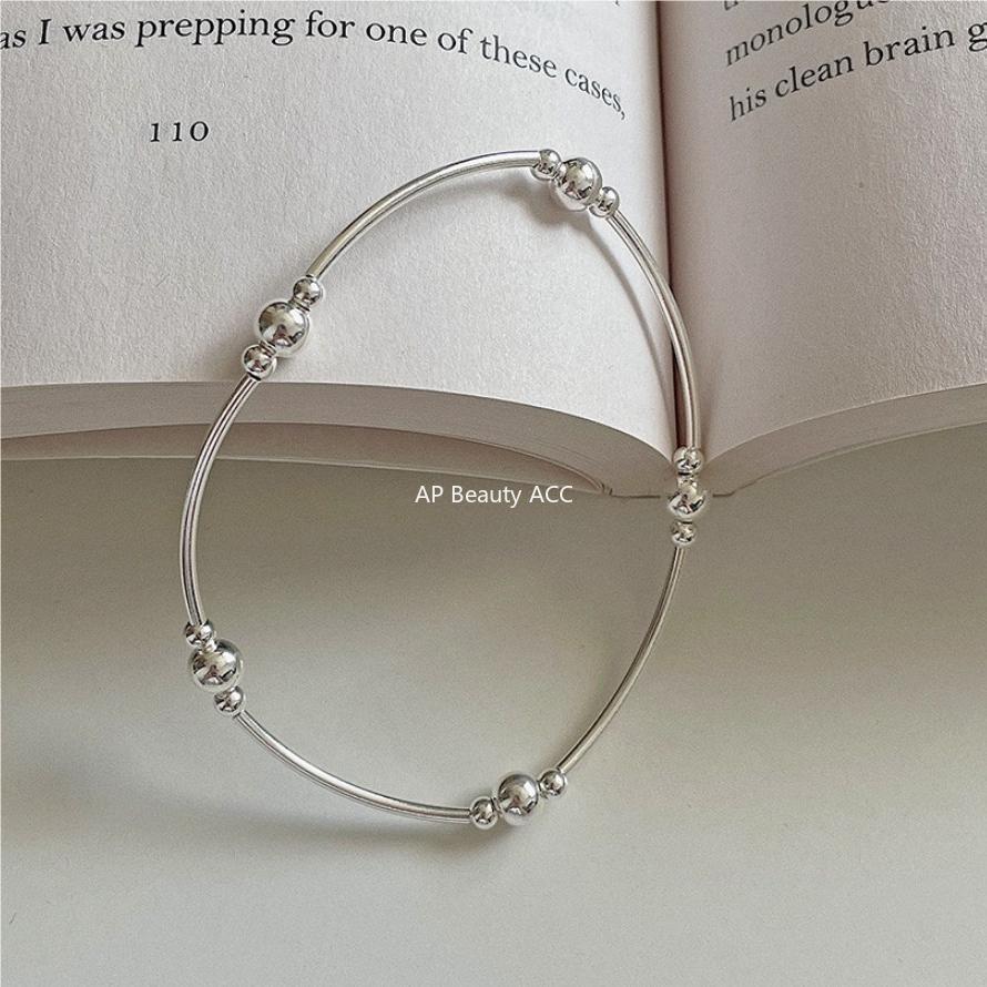 F관 - 925 실버 원형 비즈 라인 팔찌 [A322] 25.09-4