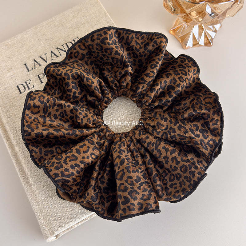 E관 - 벨벳 호피무늬 이중 곱창 헤어밴드 [27616] 25.10-5