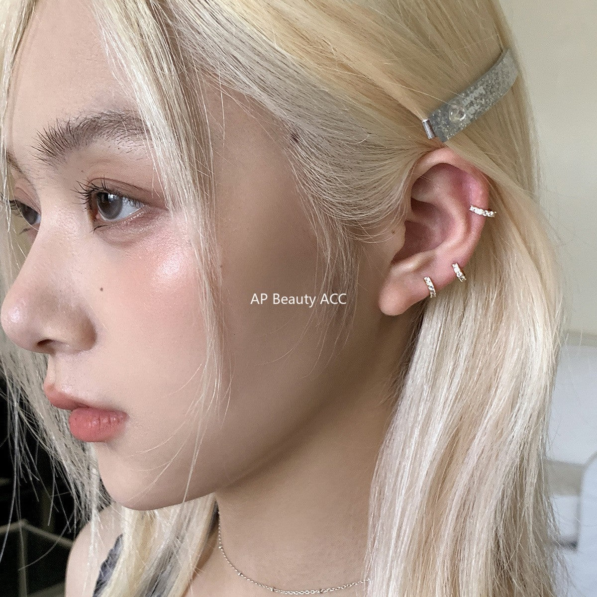 A관 - 925 실버 심플 미니 큐빅 링 귀걸이 [EH-4209] 25.10-3