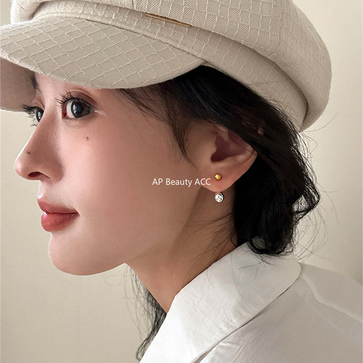 A관 - 925 은침 골드 실버 투톤 귀걸이 [EH-3634] 25.08-3