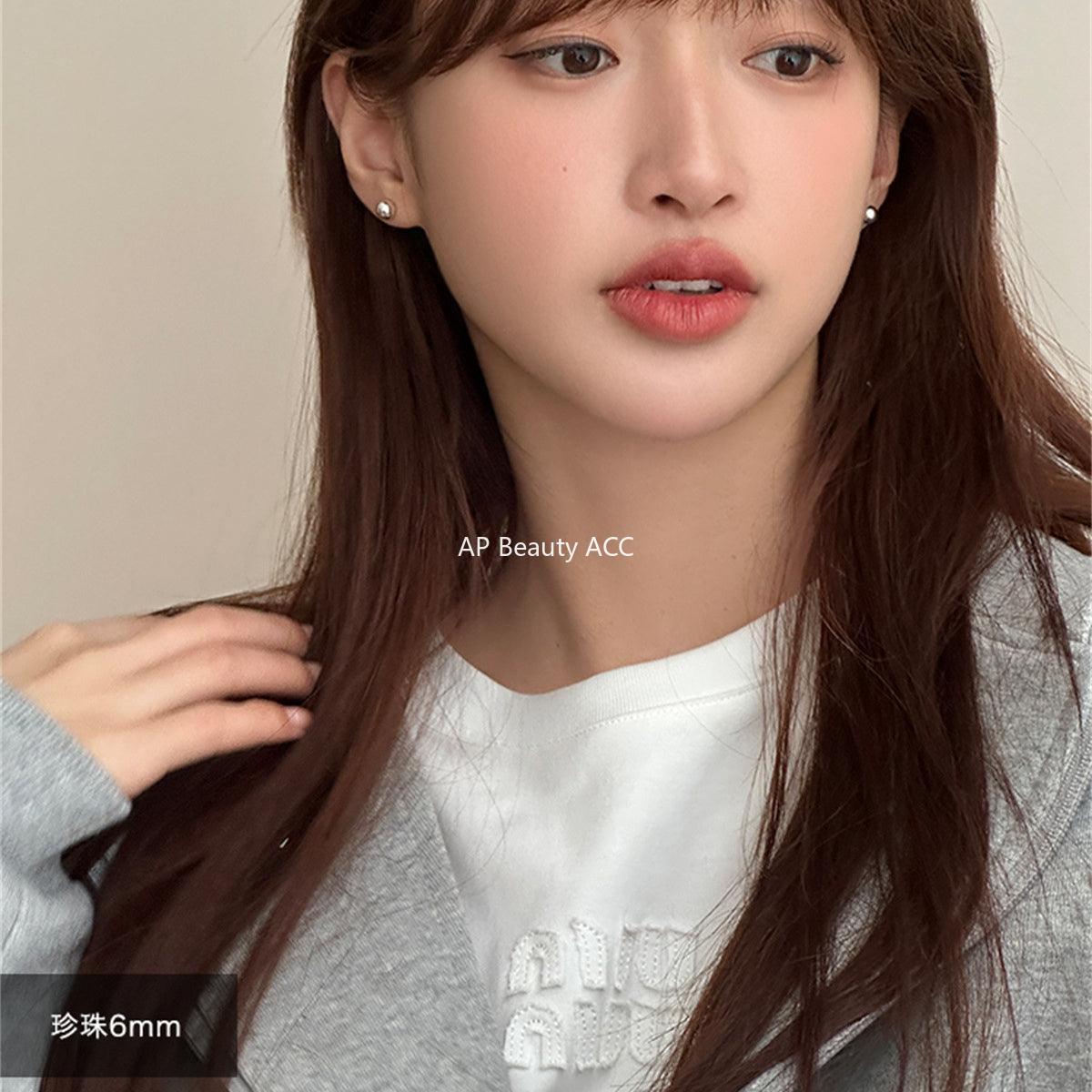 A관 - 925 은침 실버 볼 미니멀 귀걸이 [EH-2650] 24.03-2