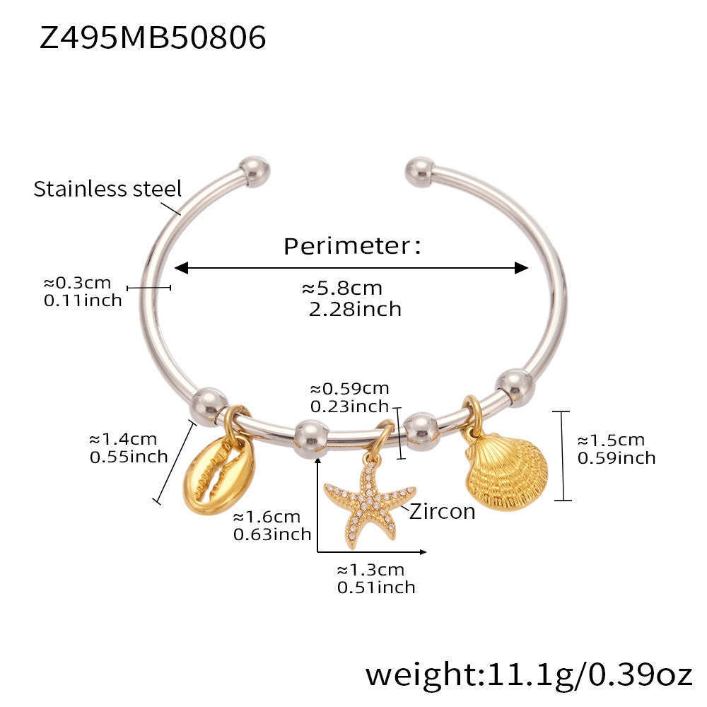 D관 - 스테인리스 스틸 십자가 하트 큐빅 18K 도금 팔찌 [Z493-Z494-Z495] 25.08-3