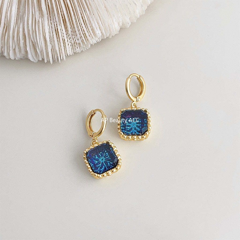 C관 - 색상 전환 유리 크리스탈 독창적 귀걸이 [4064] 24.06-1