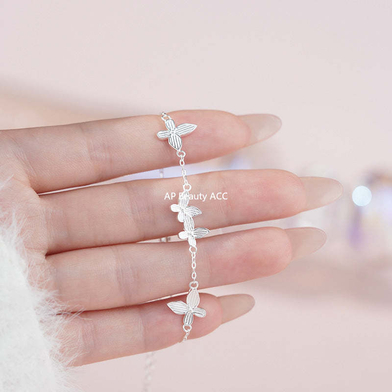 B관 - 999 실버 나비 펜던트 팔찌 [YC4672SL_1] 25.11-1