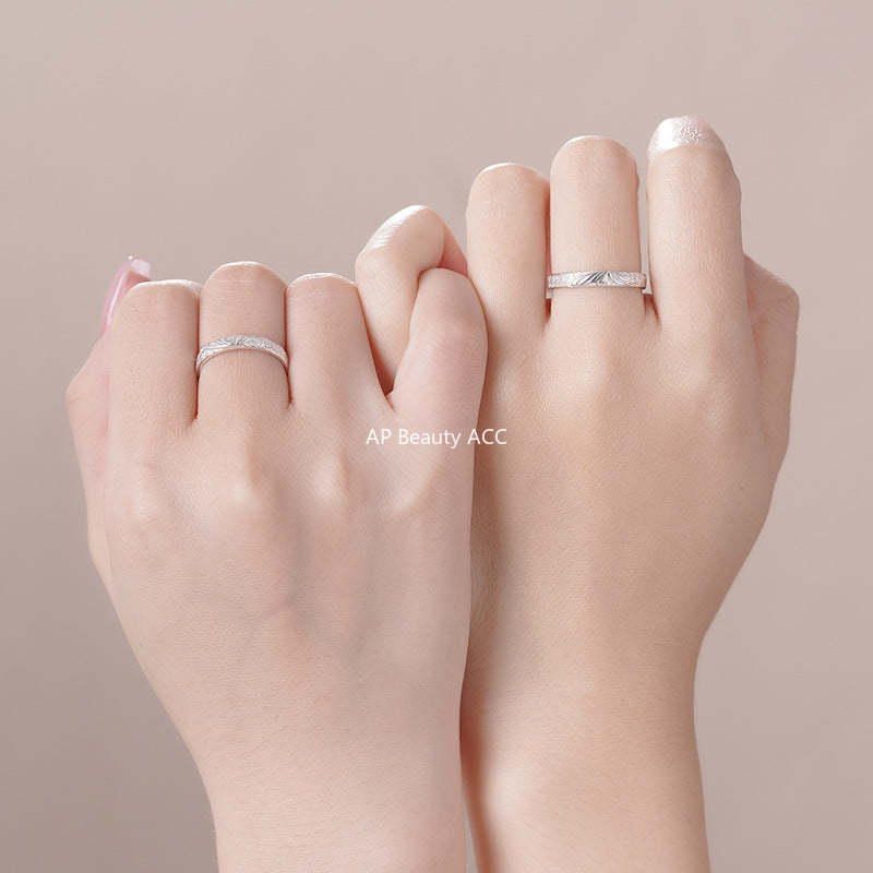 B관 - 999 실버 나비 펀칭 디자인 커플 반지 [YC3035R_1] 25.10-5