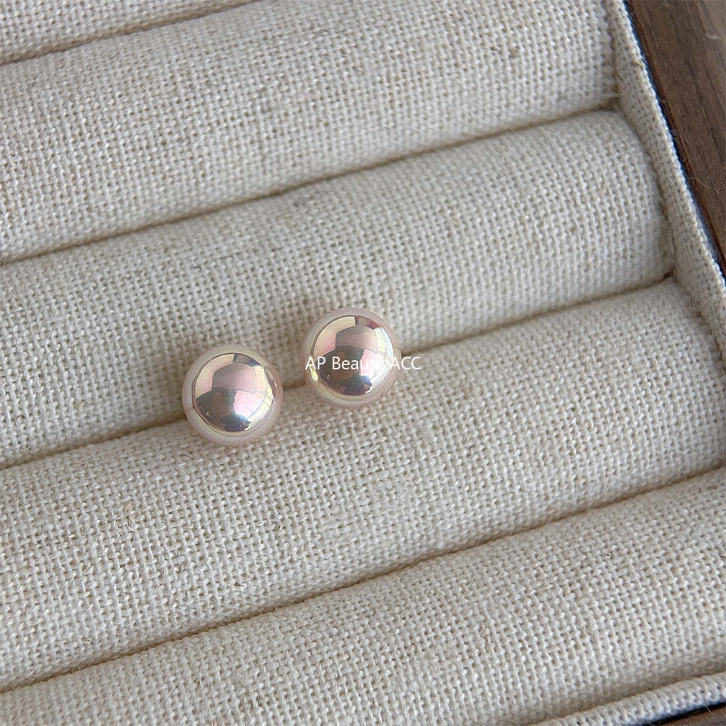 C관 - 핑크 펄 고품질 담수 진주 우아한 은침 귀걸이 [4557-4561] 24.07-2