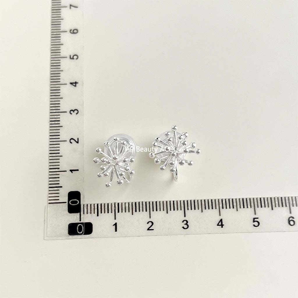 C관 - 큐빅 레진 진주 무피어싱 나선형 이어커프 귀걸이 [EJ0203F] 25.02-3