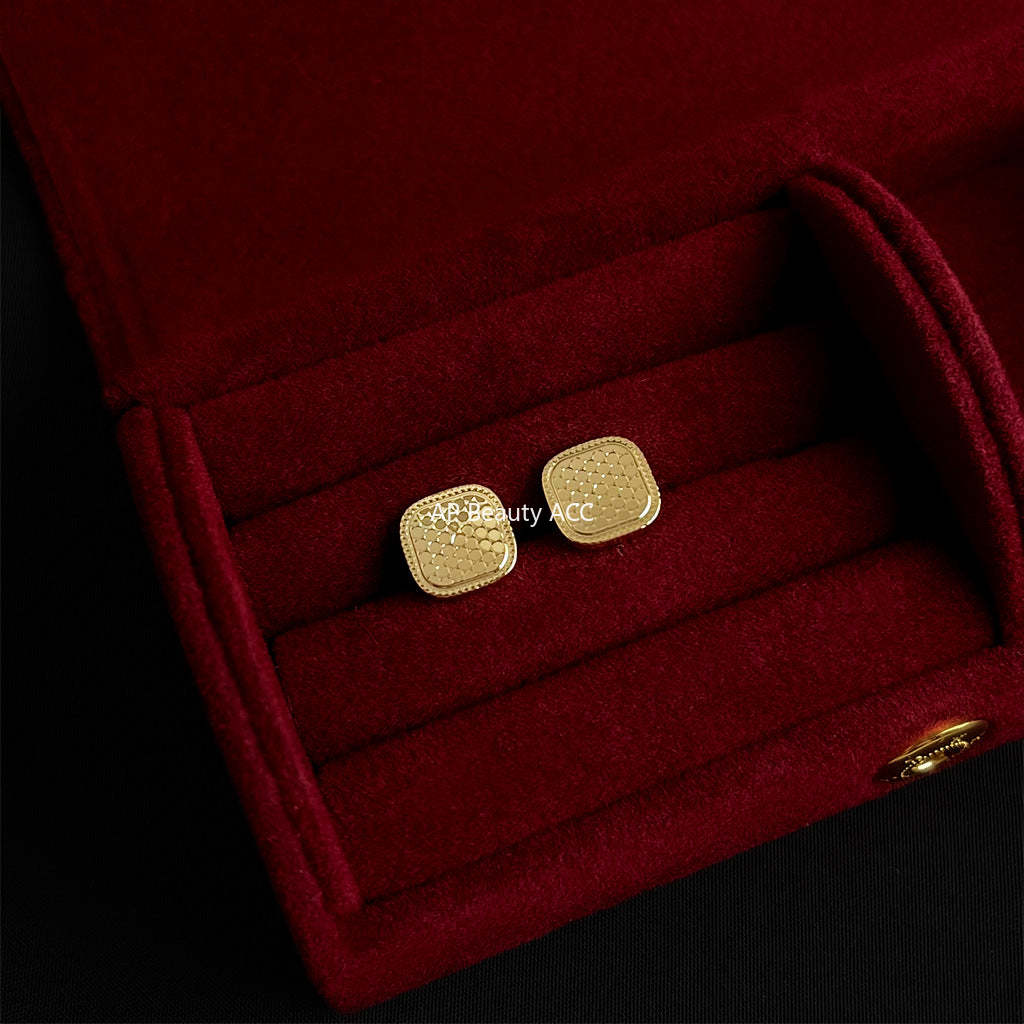 C관 - 18K 골드 도금 925 은침 스터드형 귀걸이 [6818-6825] 25.09-4