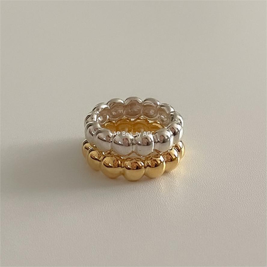 F관 - 925 실버 비즈 디자인 반지 [J1909] 25.10-1