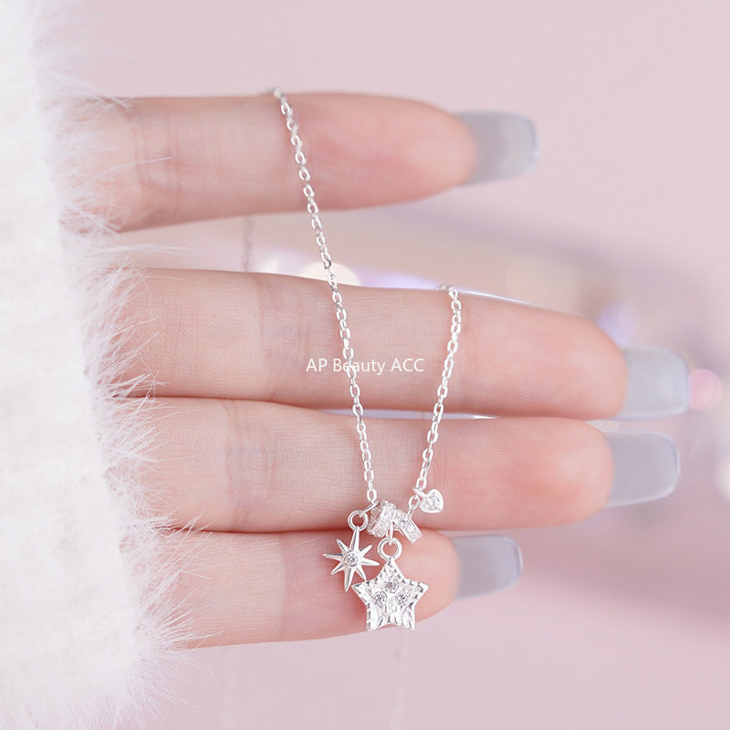 B관 - 925 실버 별 디자인 펜던트 목걸이 [YC0003N_1] 25.10-1
