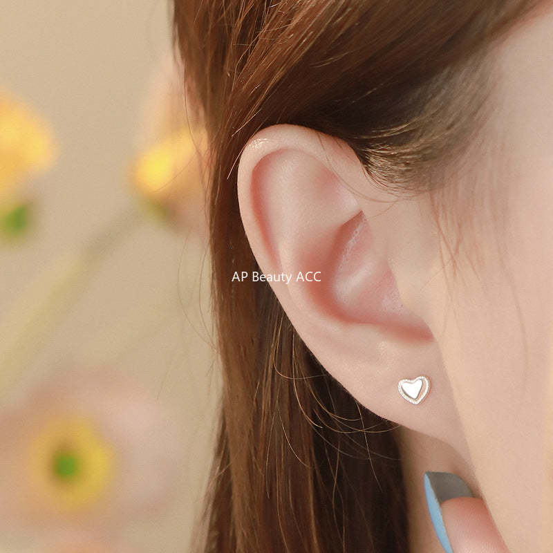B관 - 999 실버 하트 디자인 귀걸이 [YC4272E_2] 25.09-2
