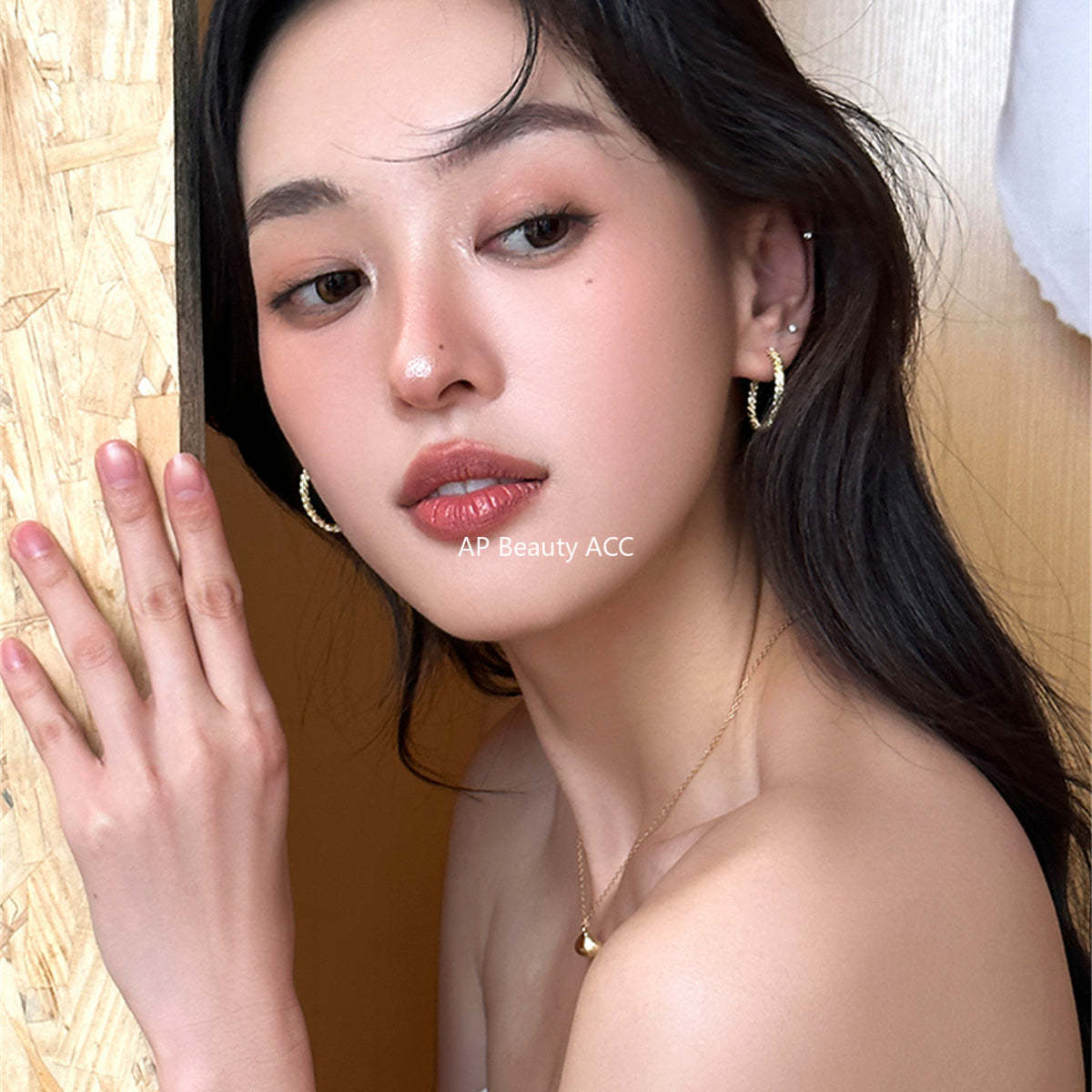 A관 - 925 은침 후프 꼬임 귀걸이 [EH-3819] 25.08-3