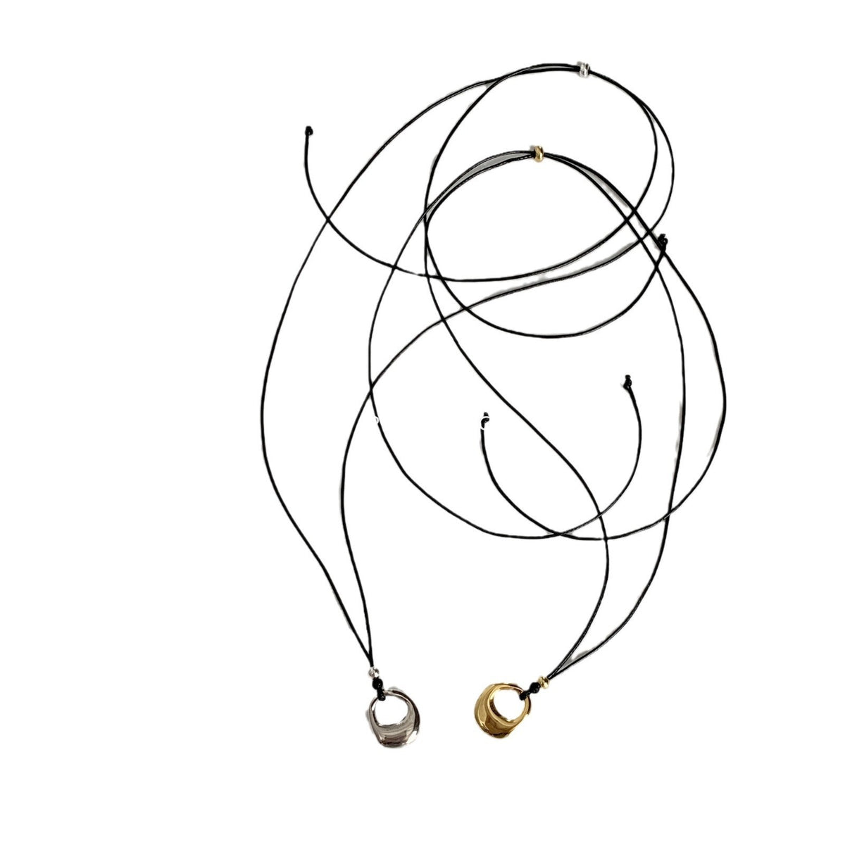 A관 - 925 실버 왁스끈 자물쇠 모양 펜던트 목걸이 [X638] 25.10-2