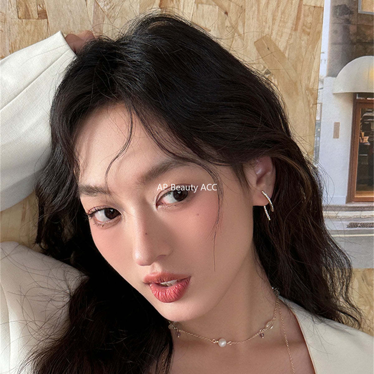 A관 - 925 은침 지오메트릭 라인 큐빅 귀걸이 [EH-4018] 25.10-2