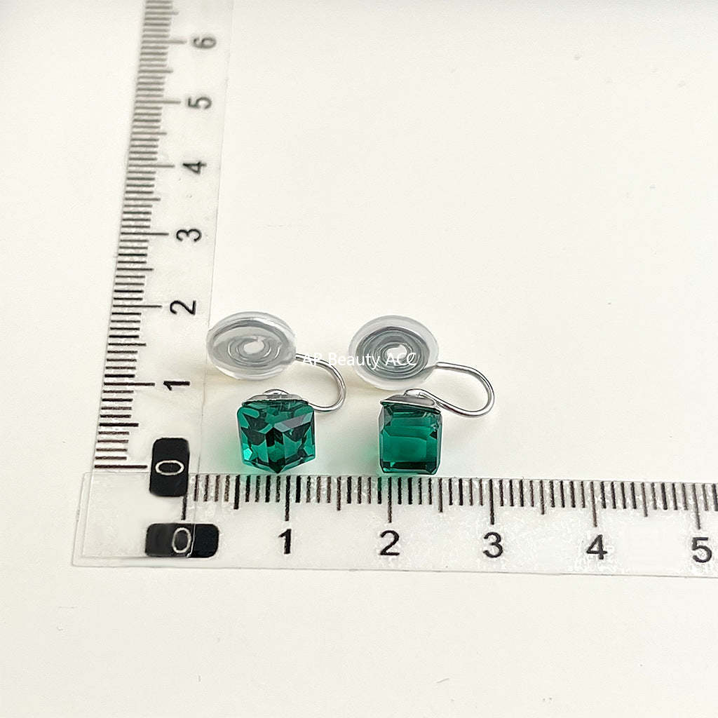 C관 - 18K 도금 에나멜 플라워 이어커프 귀걸이 [EJ0301S] 25.03-1