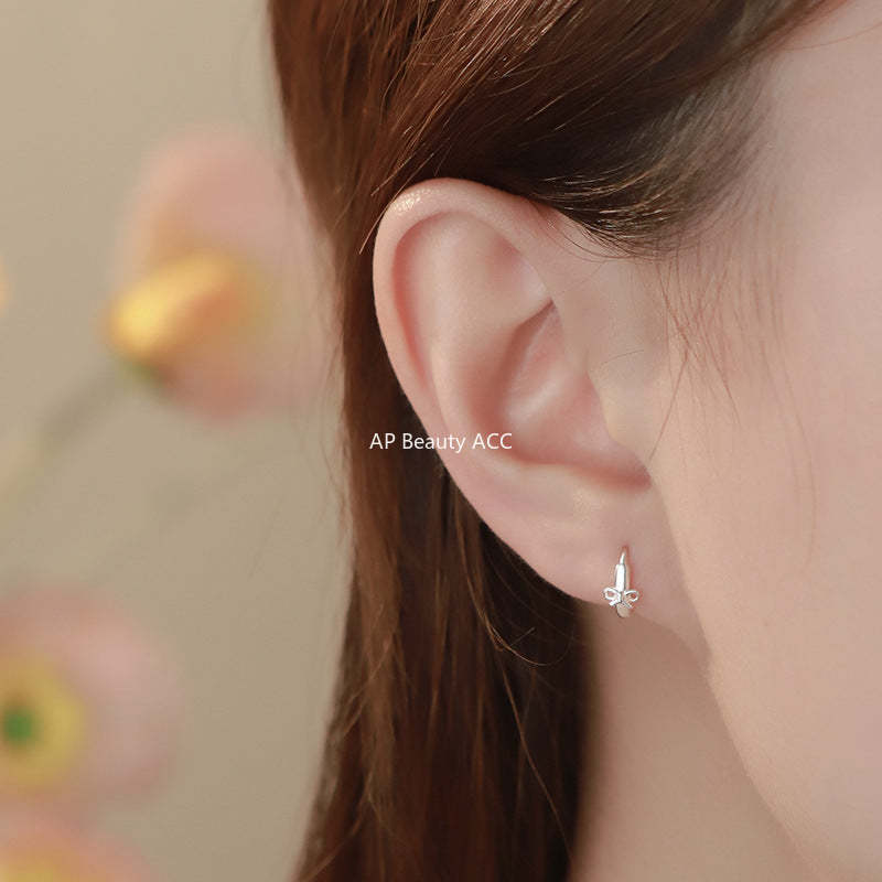 B관 - 925 실버 리본 디자인 링 귀걸이 [YC3189E_1] 25.09-4