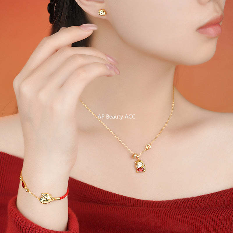 B관 - 999 실버 말 디자인 목걸이 팔찌 귀걸이 [YC9697E_1 YC0248N_1 YC5388SL_1] 25.11-3