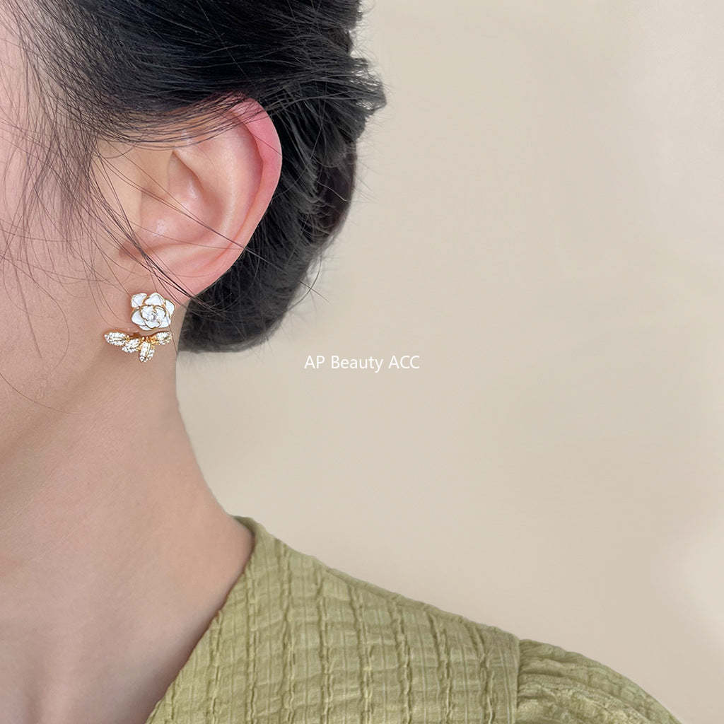 C관 - 산다화 모티프 14K 도금 감각적 귀걸이 [4291] 24.06-2