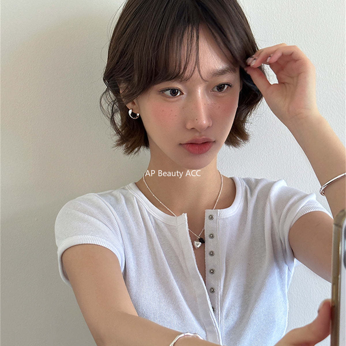 A관 - 925 은침 뫼비우스 민자 링 귀걸이 [EH-3965] 25.09-2