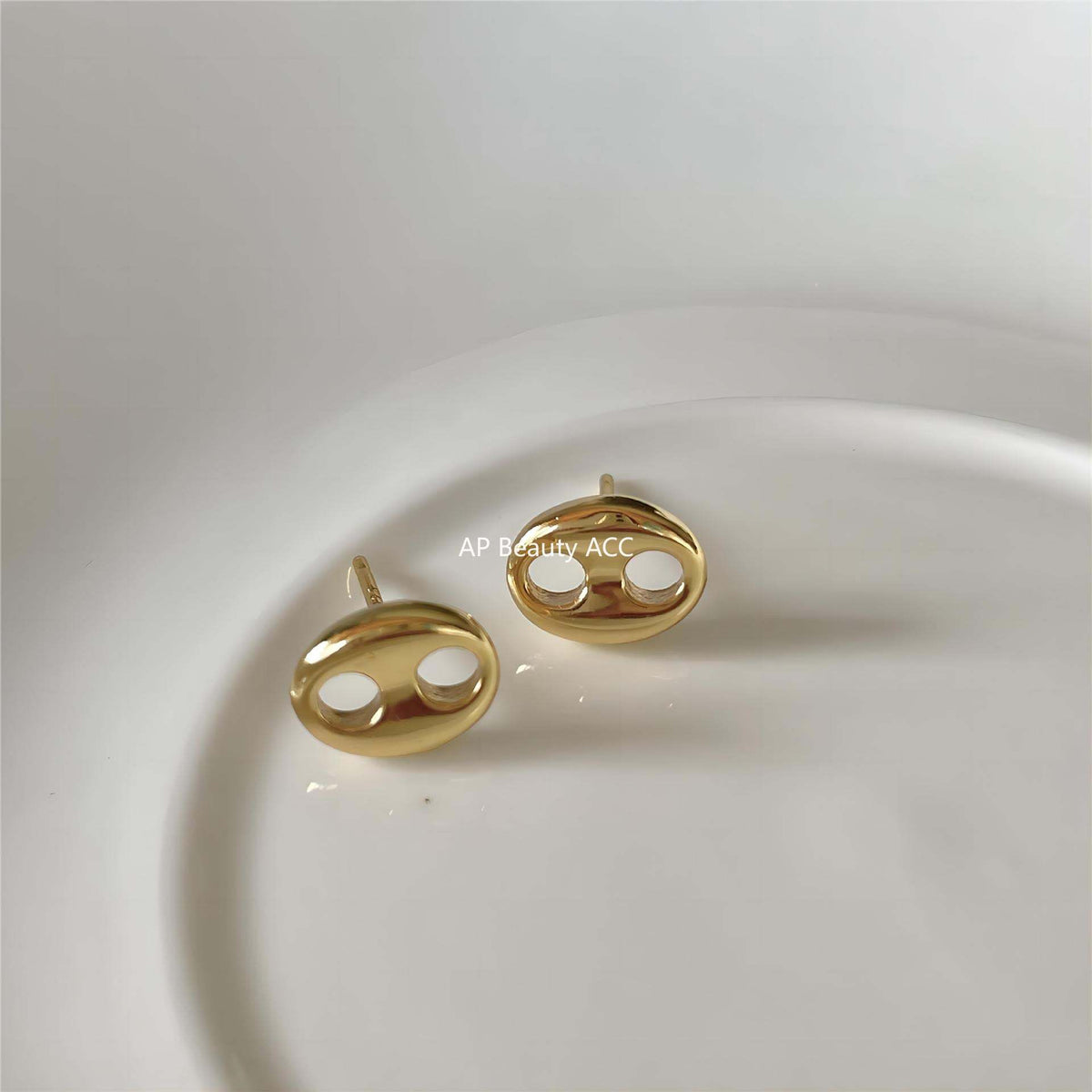 F관 - 925 실버 돼지코 디자인 스터드 귀걸이 [C1204] 25.12-2