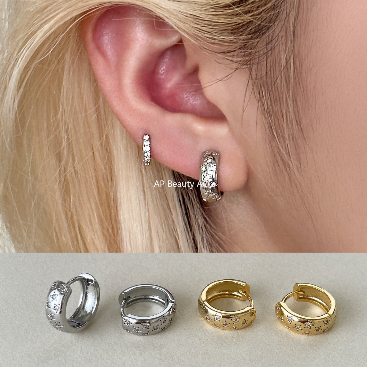 A관 - 925 은침 별 큐빅 귀걸이 [EH-4031] 25.10-3