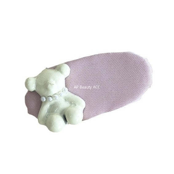 E관 - 크림톤 곰 타원형 헤어핀 [25707] 25.01-2