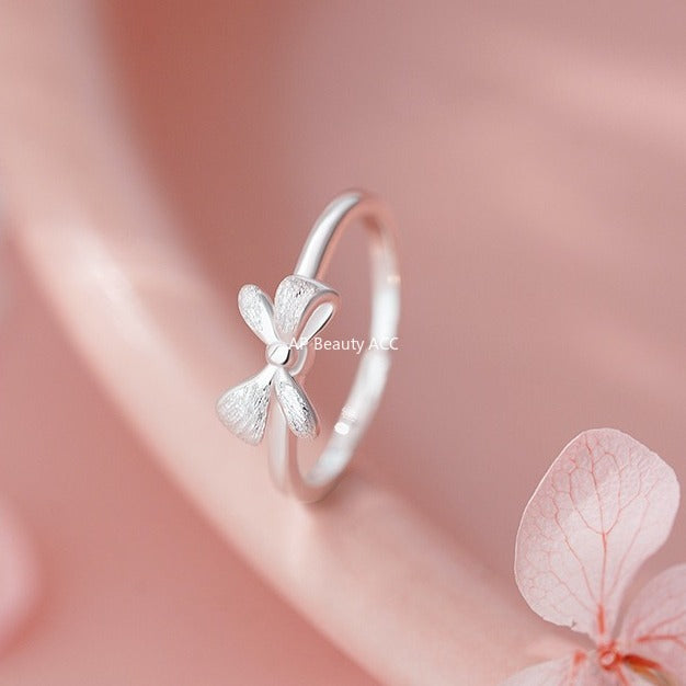 B관 - 999 실버 입체 리본 오픈형 반지 [YC5125R_1] 25.11-1