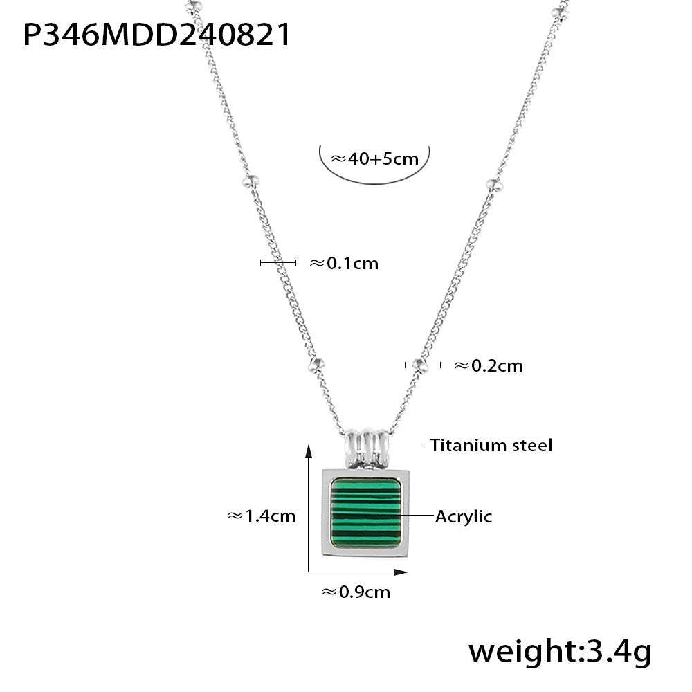 D관 - 프렌치 캐주얼 럭셔리 기하학적 팔각 디자인 티타늄 스틸 18K 도금 목걸이 [P134-346-479-944] 24.08-5