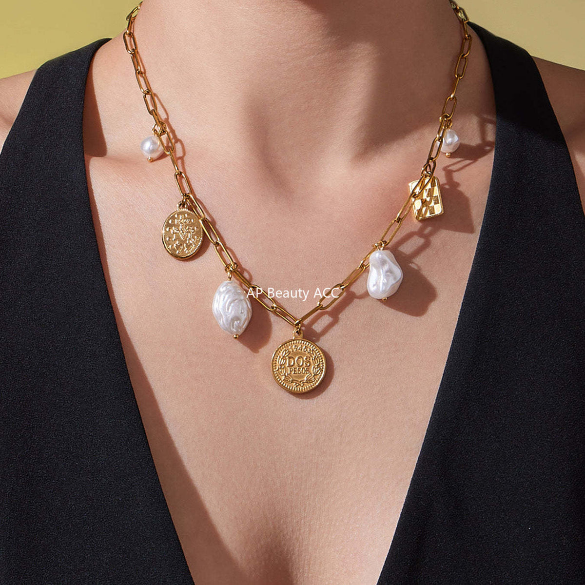 D관 - 스테인리스 비즈 원형 여왕 스퀘어 멀티 펜던트 팔찌 목걸이 [TXP456] 25.10-5