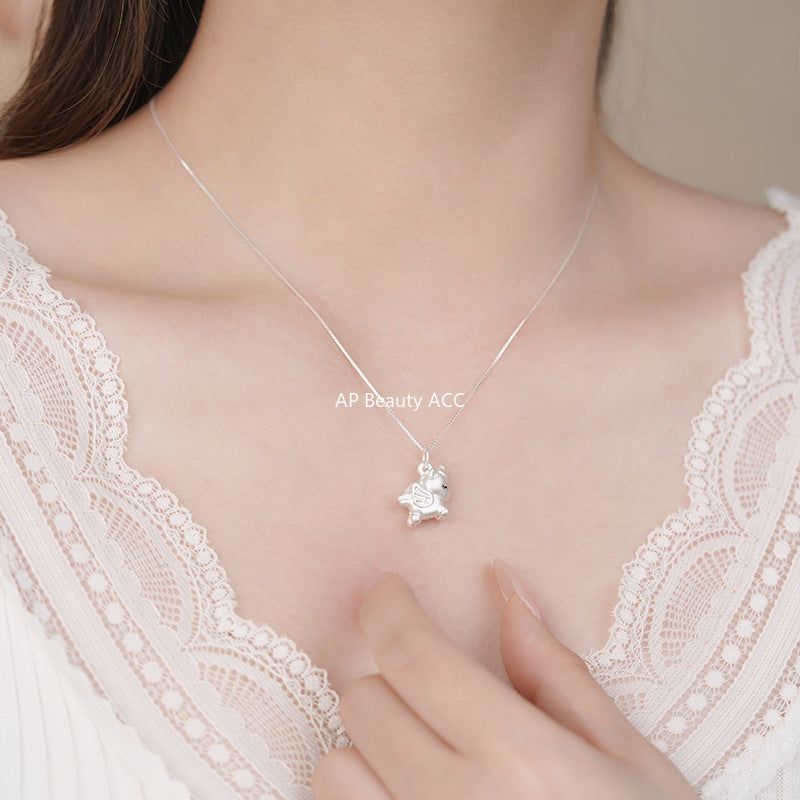 B관 - 999 실버 유니콘 디자인 목걸이 [YC3892N] 25.10-1