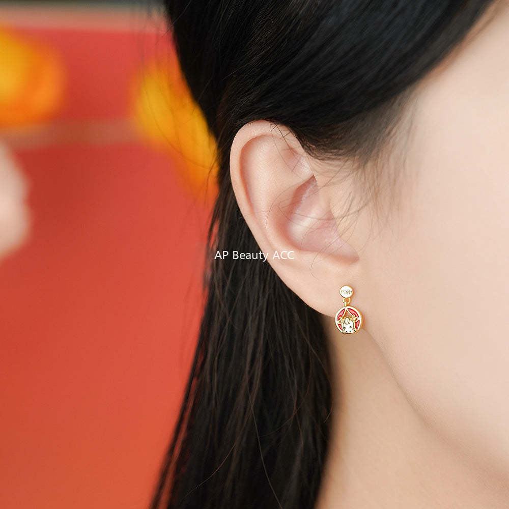 B관 - 999 실버 말띠 디자인 귀걸이 목걸이 팔찌 [YC10183E_1 YC2702N_1 YC5050SL_1] 25.11-4