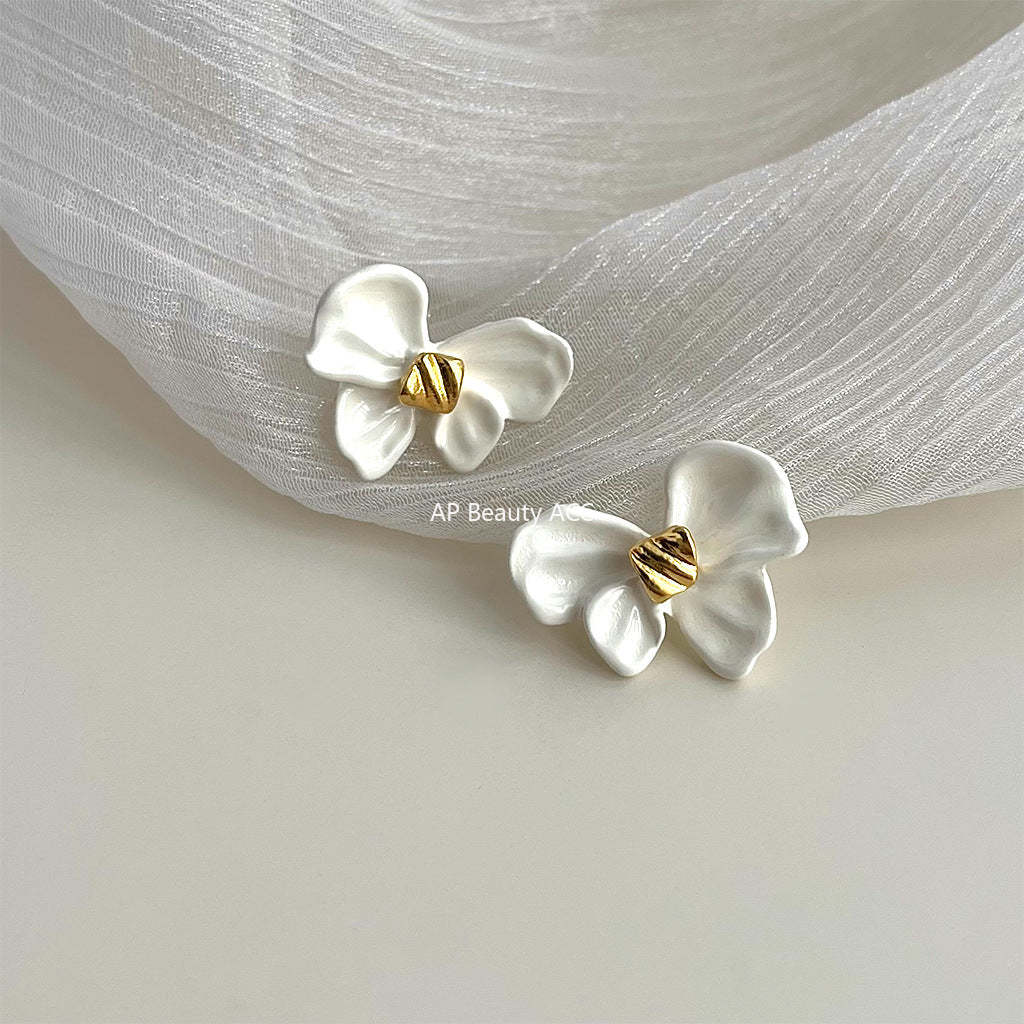 C관 - 에나멜 리본 여름 14K 도금 우아한 귀걸이 [4439] 24.07-1