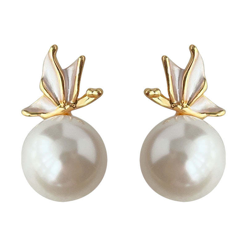 C관 - 14K 도금 글라스 진주 고급스러운 여름 귀걸이 [4294] 24.06-2