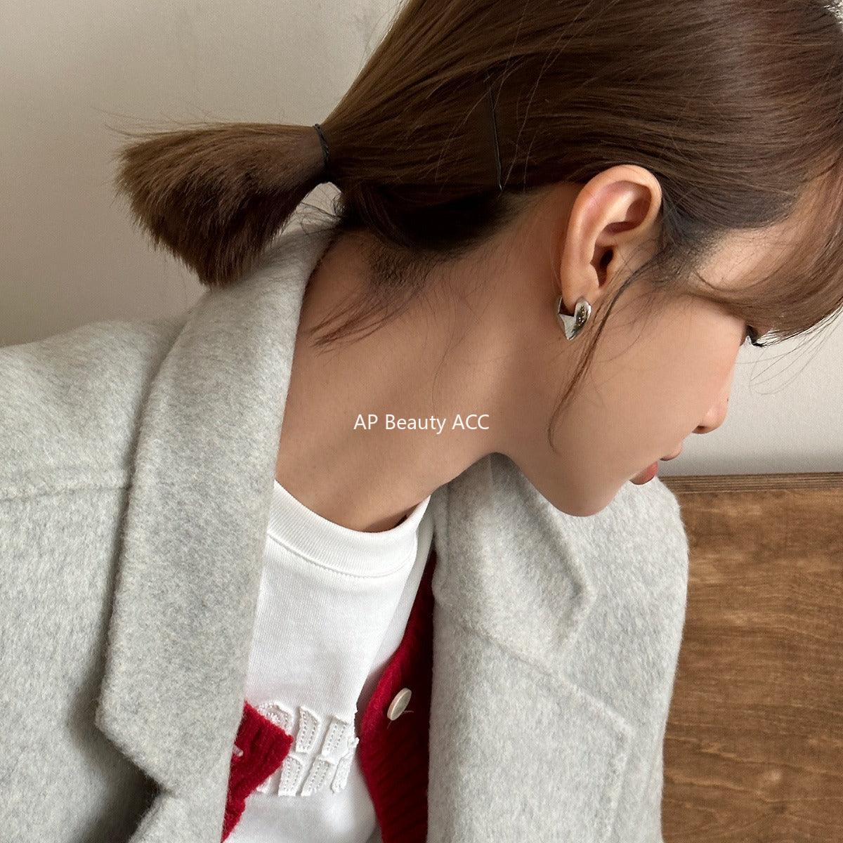 A관 - 프렌치 빈티지 하트 은침 링 새해 귀걸이 [EH-2603] 24.02-1