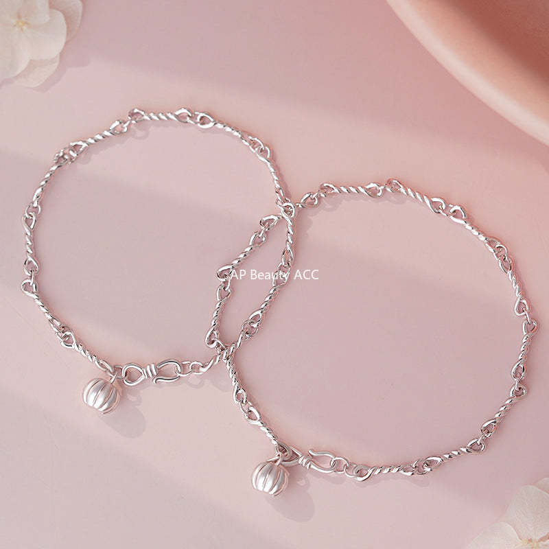 B관 - 999 실버 호박 펜던트 팔찌 [YC4779SL_1] 25.10-5