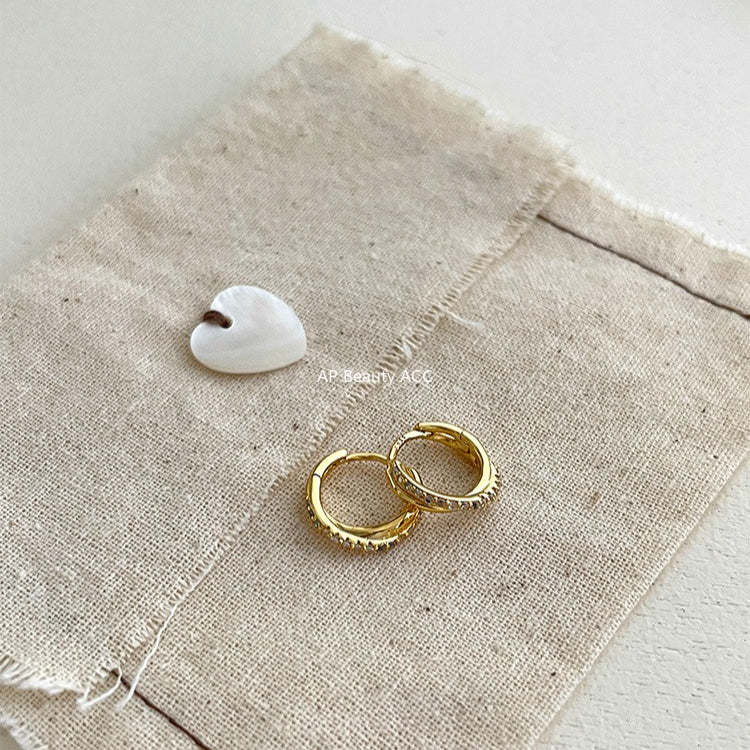 A관 - 925 은침 뫼비우스 큐빅 링 귀걸이 [EH-4132] 25.10-5