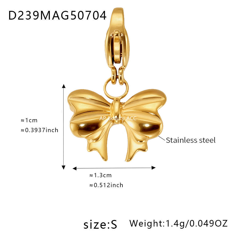 D관 - 스테인리스 스틸 DIY 다중 펜던트 팔찌 목걸이 [E670] 25.09-4