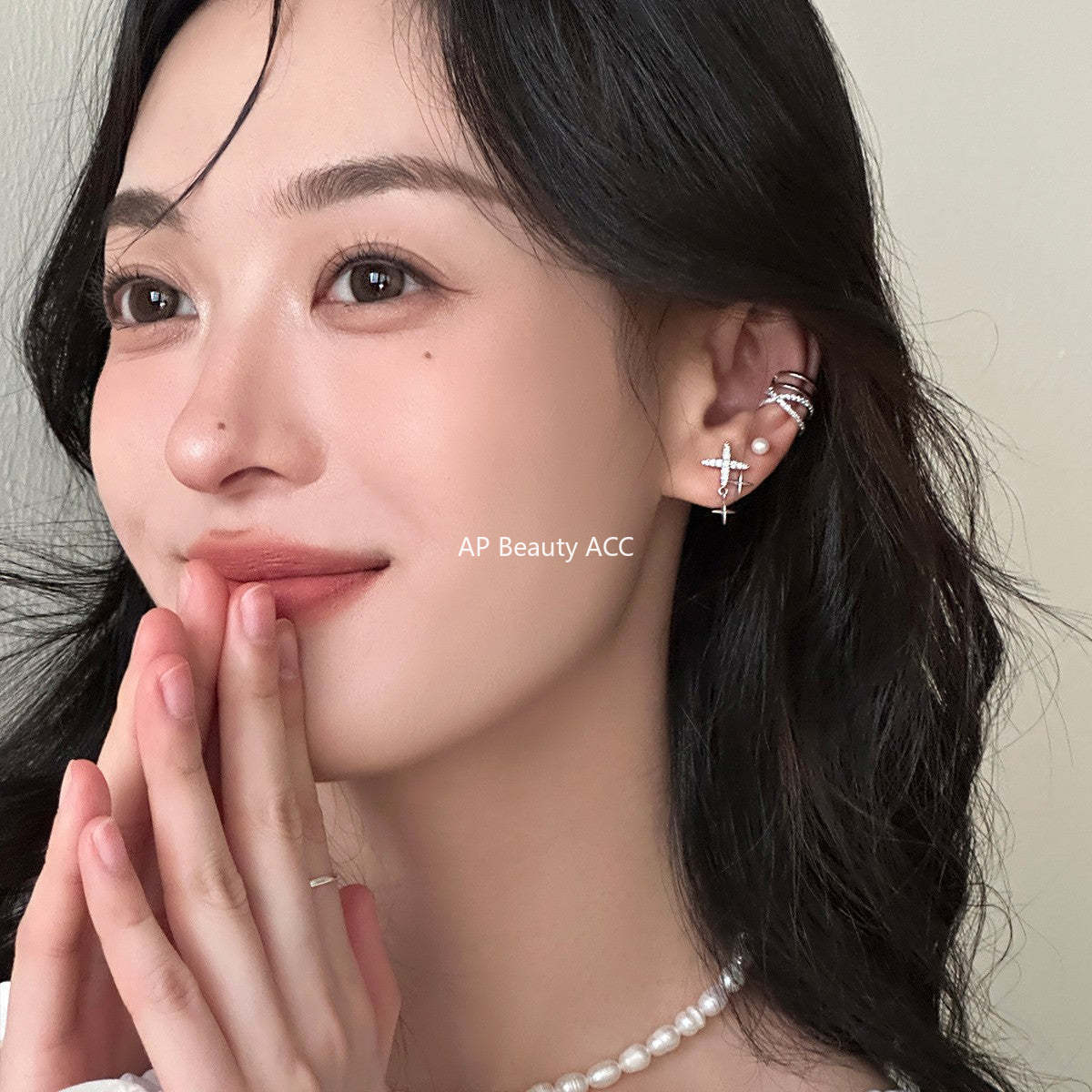 A관 - 사각별 큐빅 귀걸이 [EH-3657] 25.06-4