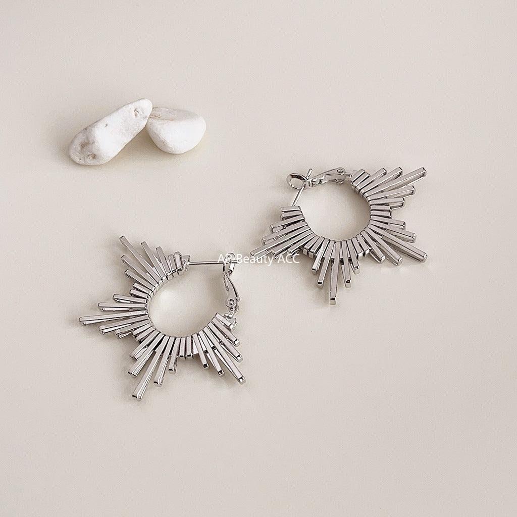 C관 - 18K 도금 두꺼운 개성 있는 디자이너 귀걸이 2024 유행 귀걸이 [3713-3714] 24.03-5