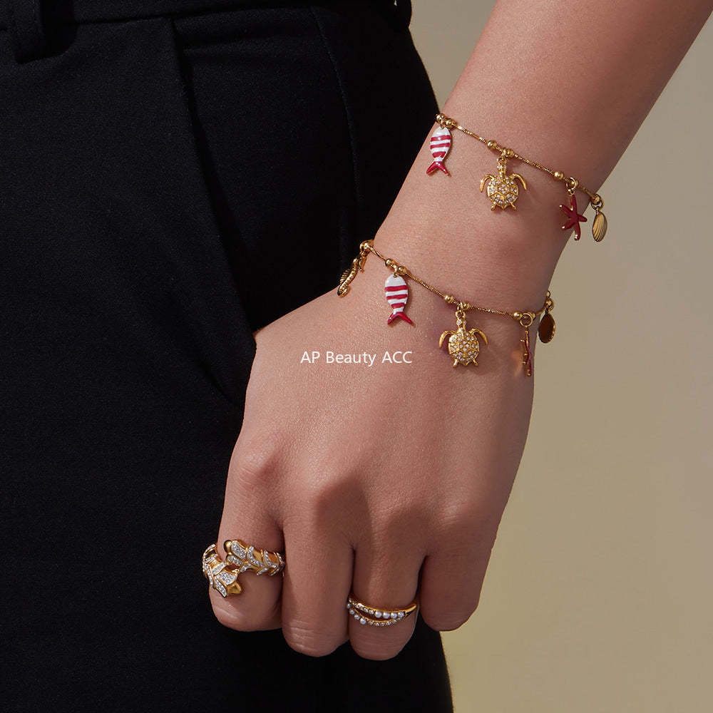 D관 - 스테인리스 스틸 문어 물고기 큐빅 펜던트 목걸이 팔찌 귀걸이 [TXP441] 25.10-4