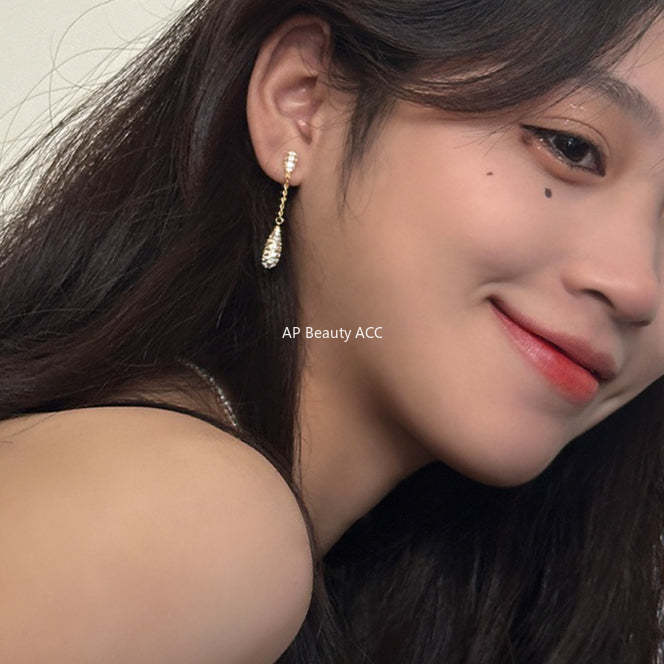 A관 - 롱 태슬 물방울 디자인 925 은침 귀걸이 [EH-2450-SJ] 25.12-1