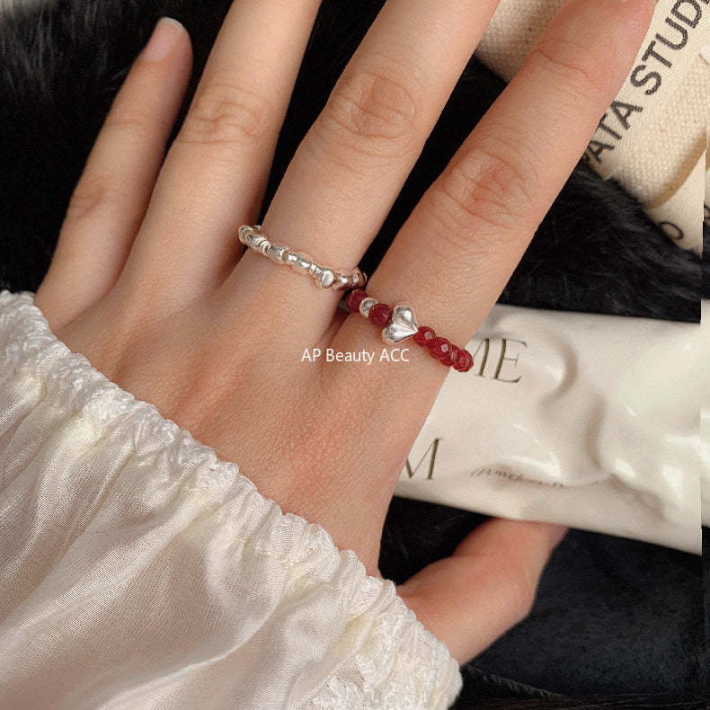 A관 - 아게이트 칼세도니 담수진주 비즈 925실버 반지 [RA] 25.11-4