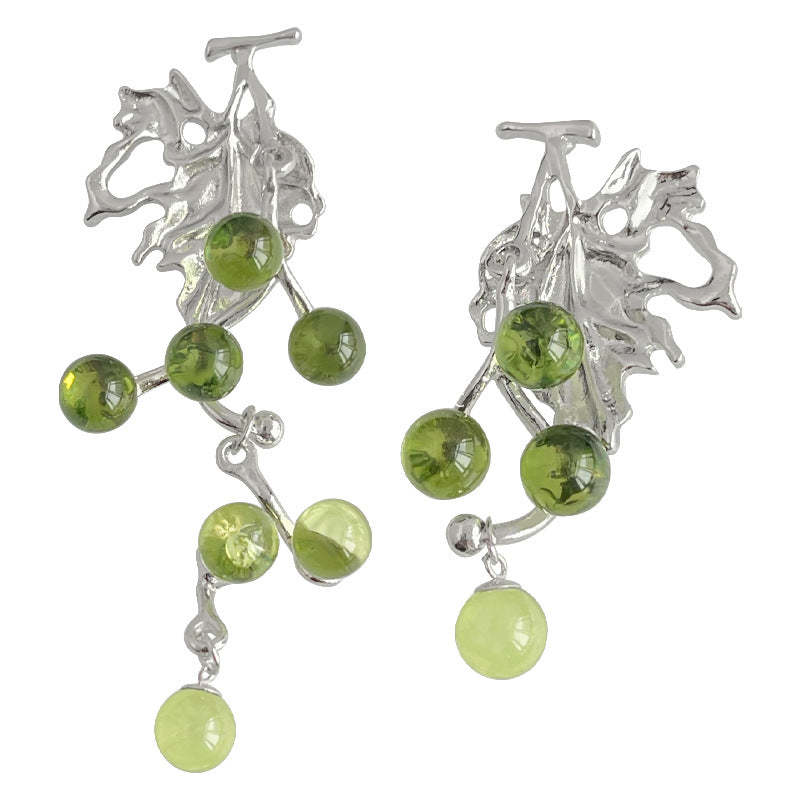 C관 - 과장된 포도 디자이너 독창적 스윗한 귀걸이 [4421] 24.07-1